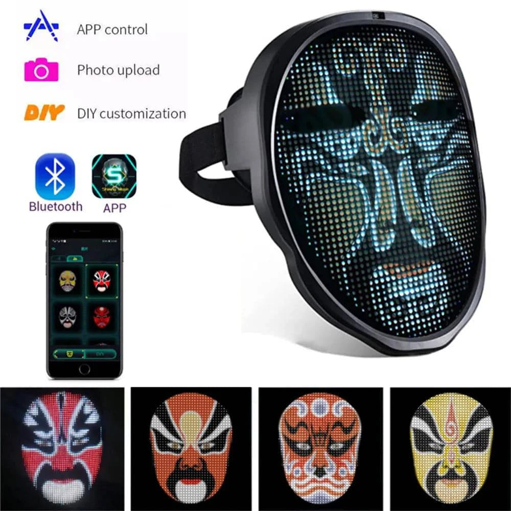 Full LED Face Mask for Halloween - Growtochoice LLC