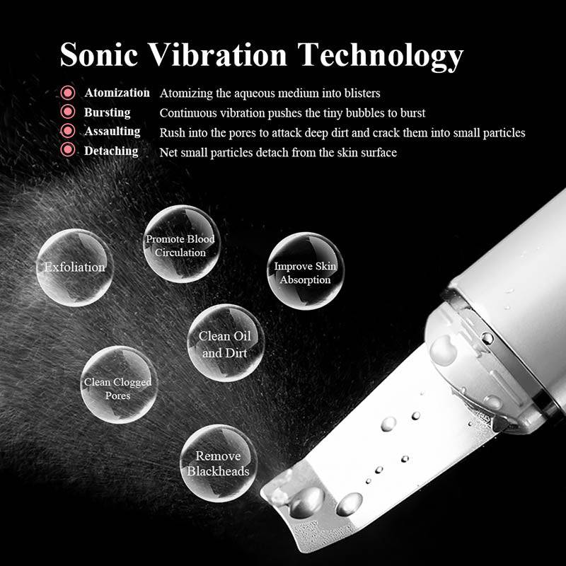 Ultrasonic Skin Scrubber Vibration Face Blackhead Remover - Growtochoice LLC