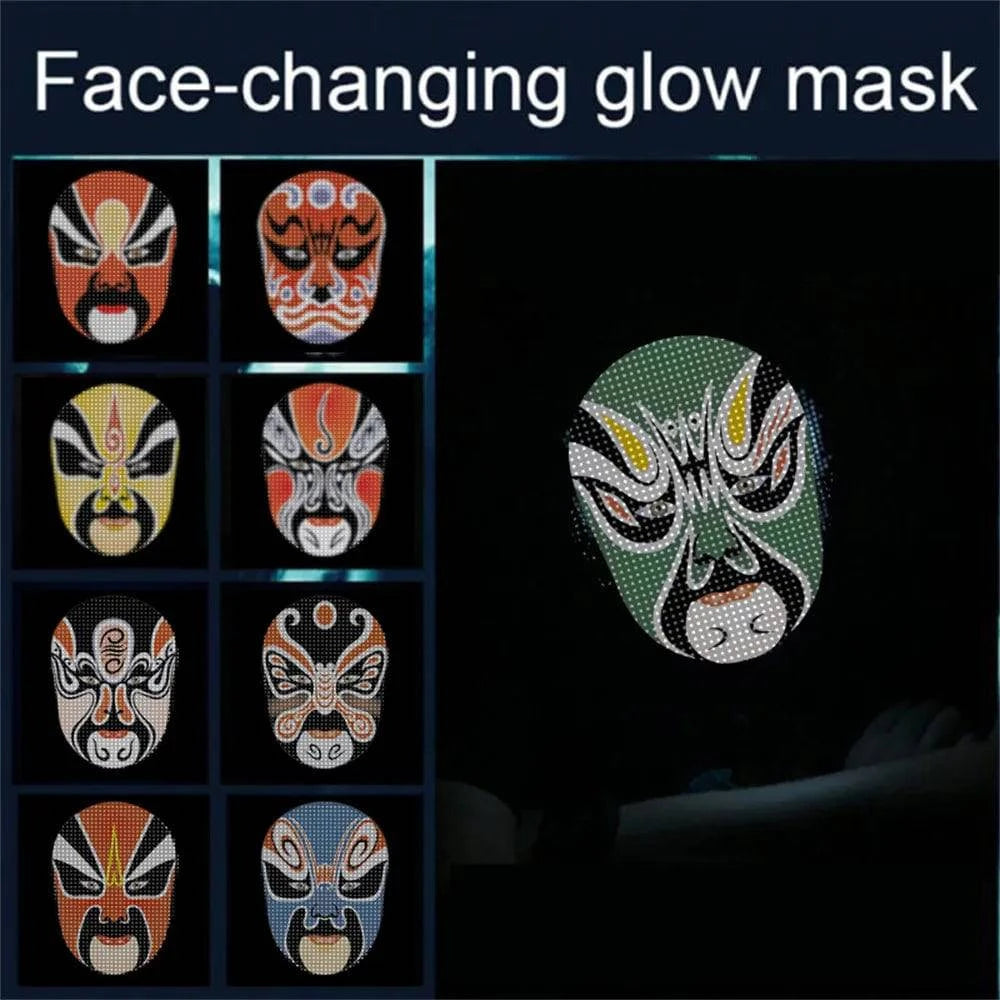Full LED Face Mask for Halloween - Growtochoice LLC