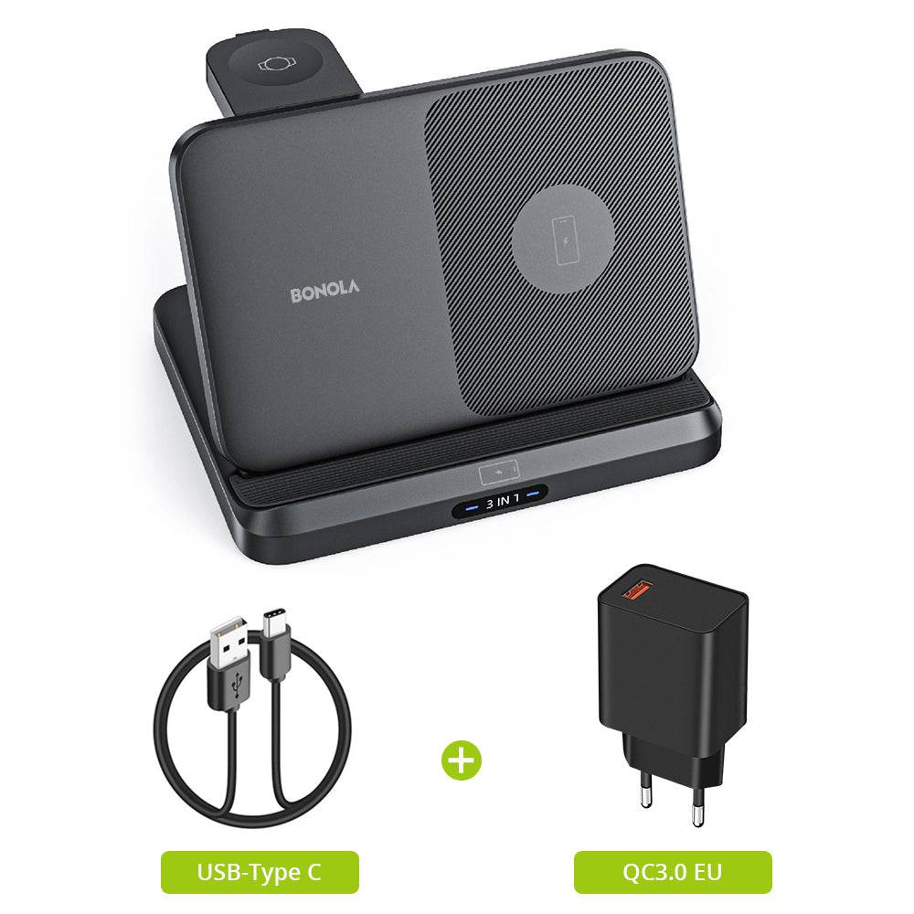 Foldable Wireless Charger 3 in 1 Station for Samsung Z Fold 3/Z Flip4 - Growtochoice LLC