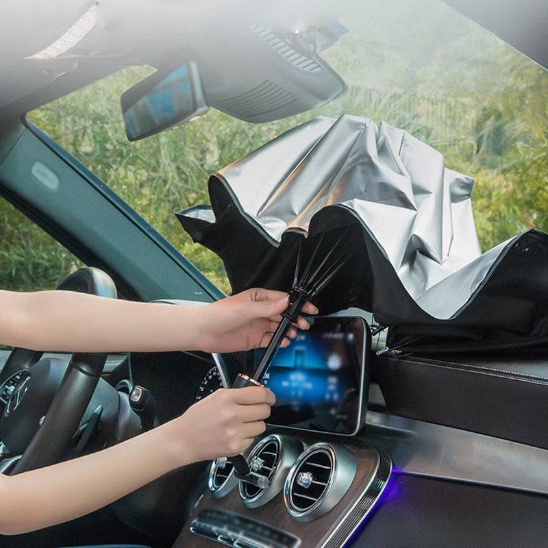 Car Sunshade Umbrella Car Sun Shade Protector Parasol Summer Sun Interior Windshield Protection Accessories For Auto Shading - Growtochoice LLC
