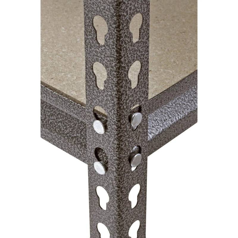 Muscle Rack 48"W x 24"D x 72"H 5-Shelf Steel Freestanding Shelves, Silver-Vein shelves storage organizer shelf - Growtochoice LLC