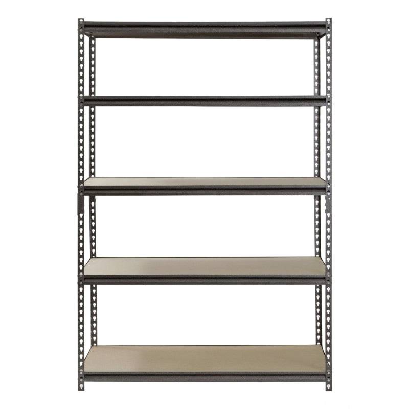 Muscle Rack 48"W x 24"D x 72"H 5-Shelf Steel Freestanding Shelves, Silver-Vein shelves storage organizer shelf - Growtochoice LLC
