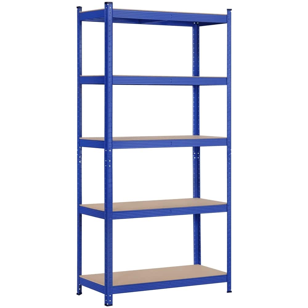 Smile Mart 5-Shelf Boltless & Adjustable Steel Storage Shelf Unit, Blue, Holds Up To 386 Lb Per Shelf L 35.5 X W 16 X H 71’’ - Growtochoice LLC