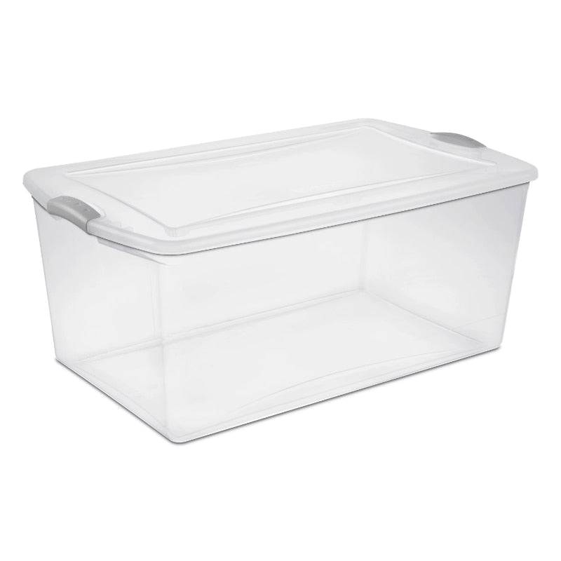 Sterilite 105 Qt. Latch Box Plastic, Stadium Blue, Set of 4 storage box organizer box storage containers - Growtochoice LLC