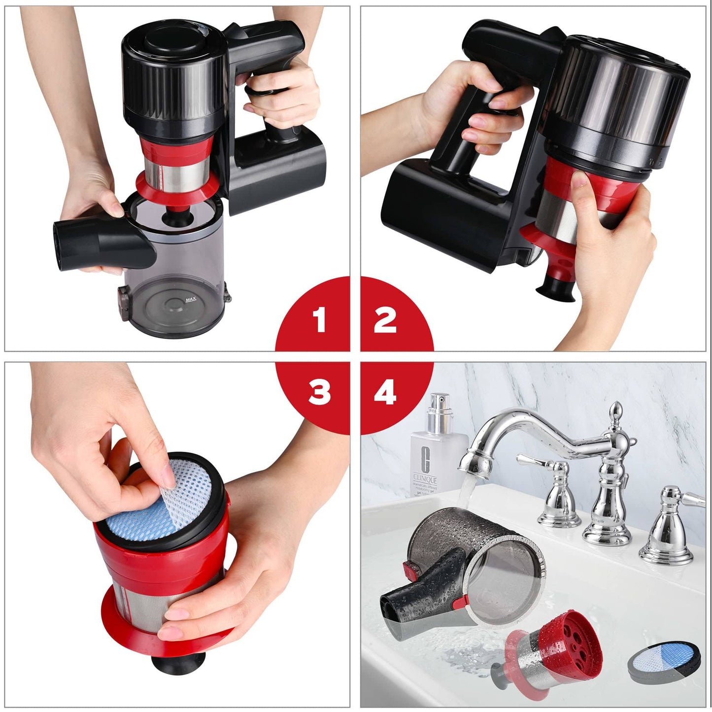 Whall Cordless Stick Vacuum Cleaner - Powerful 25kPa Suction, 4-in-1 Foldable Design, 200W Brushless Motor, 40 Minutes Runtime, Lightweight Handheld Vacuum for Home, Hard Floor, Carpet, and Pet Hair. - Growtochoice LLC
