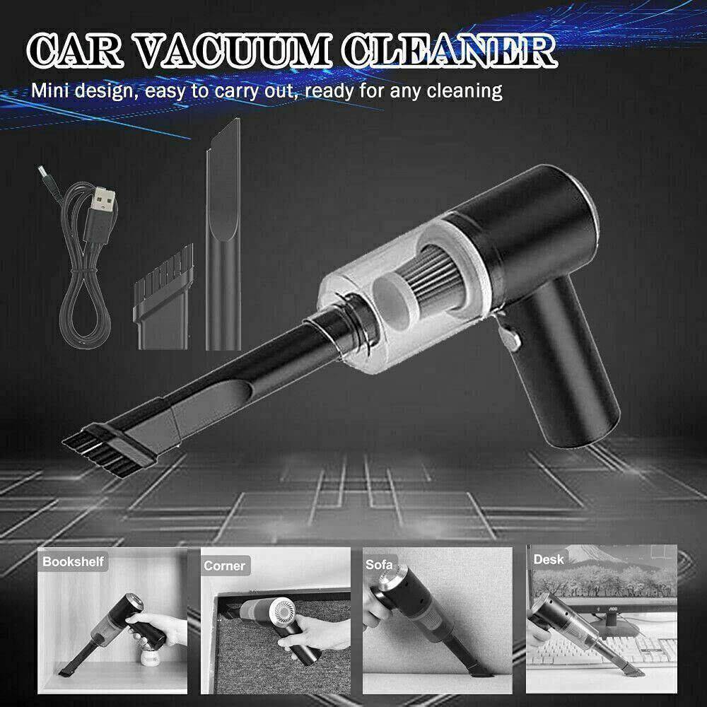 Handheld High Power Cordless Car Vacuum Cleaner - Portable and Rechargeable, Perfect for Easy Cleaning of Car Interior, Desktop, Sofa, Keyboard, Drawer, Crevices, and Small Spaces. - Growtochoice LLC