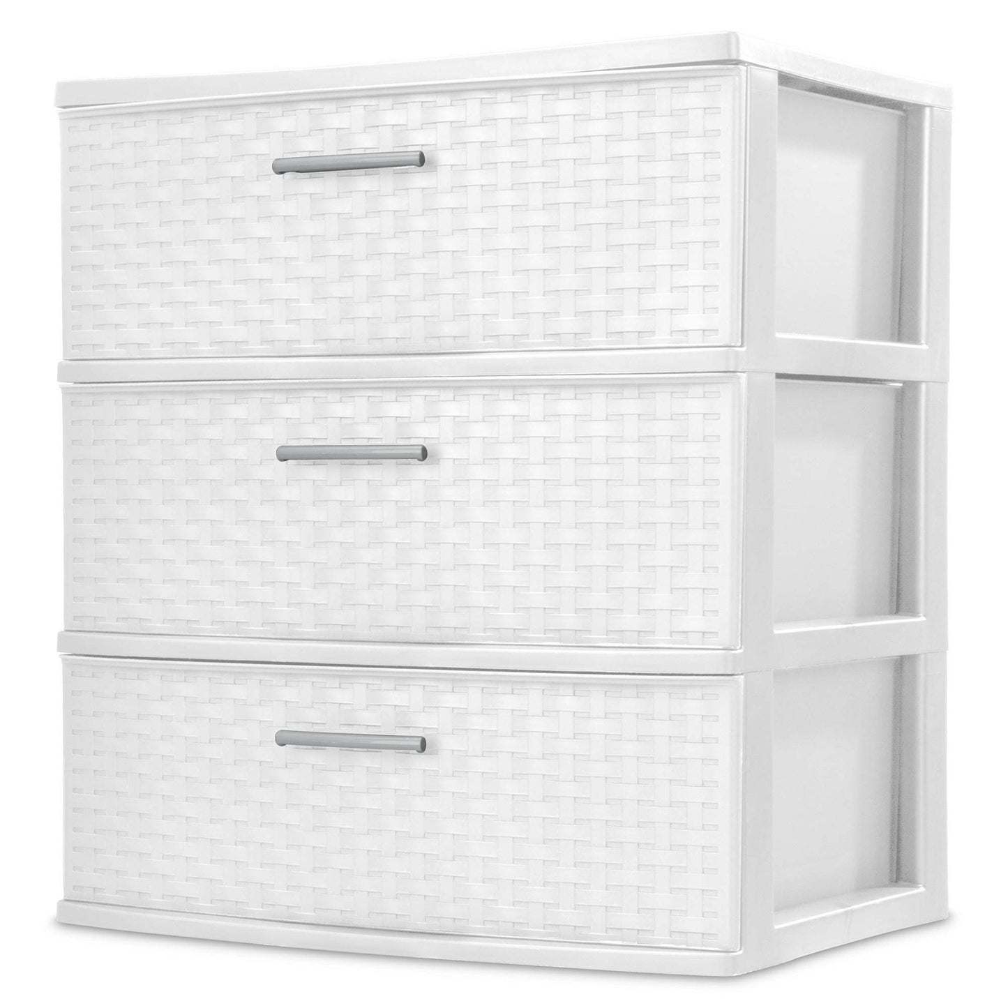 3-Drawer Wide Weave Storage Tower