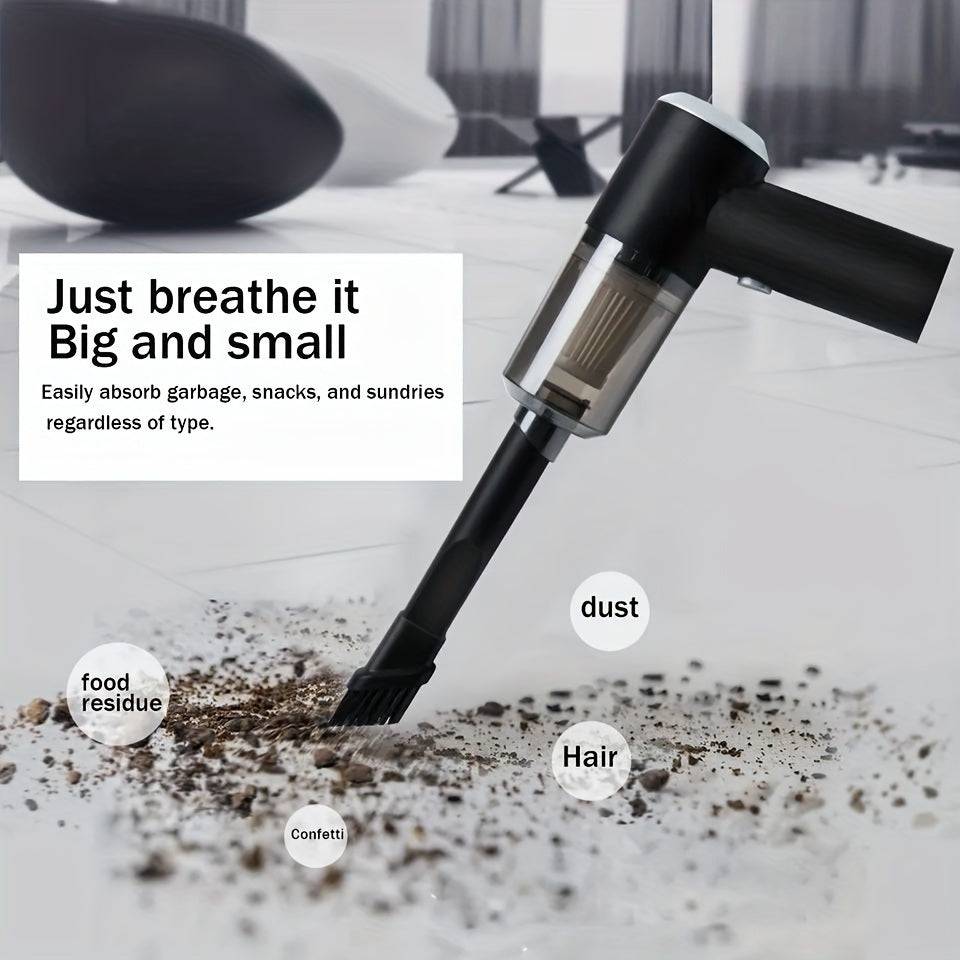 Handheld High Power Cordless Car Vacuum Cleaner - Portable and Rechargeable, Perfect for Easy Cleaning of Car Interior, Desktop, Sofa, Keyboard, Drawer, Crevices, and Small Spaces. - Growtochoice LLC