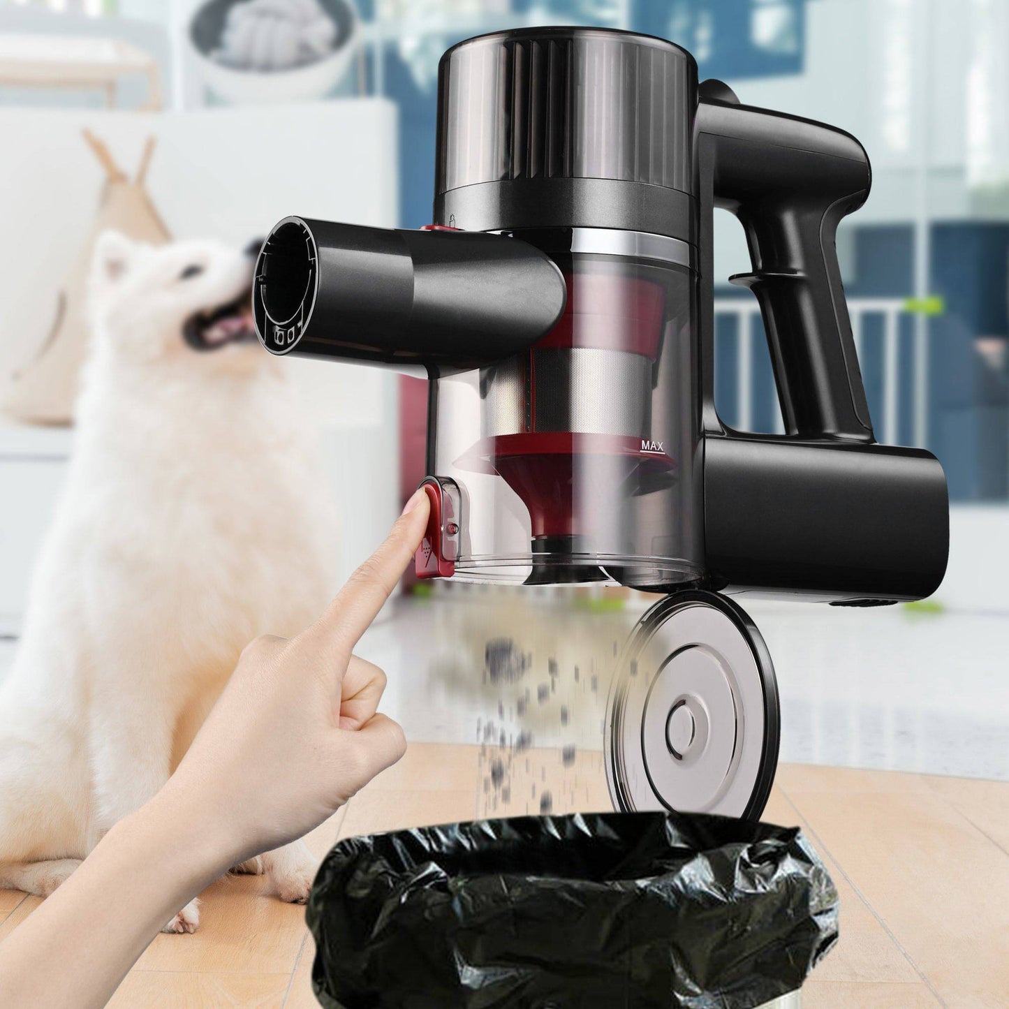 Whall Cordless Stick Vacuum Cleaner - Powerful 25kPa Suction, 4-in-1 Foldable Design, 200W Brushless Motor, 40 Minutes Runtime, Lightweight Handheld Vacuum for Home, Hard Floor, Carpet, and Pet Hair. - Growtochoice LLC