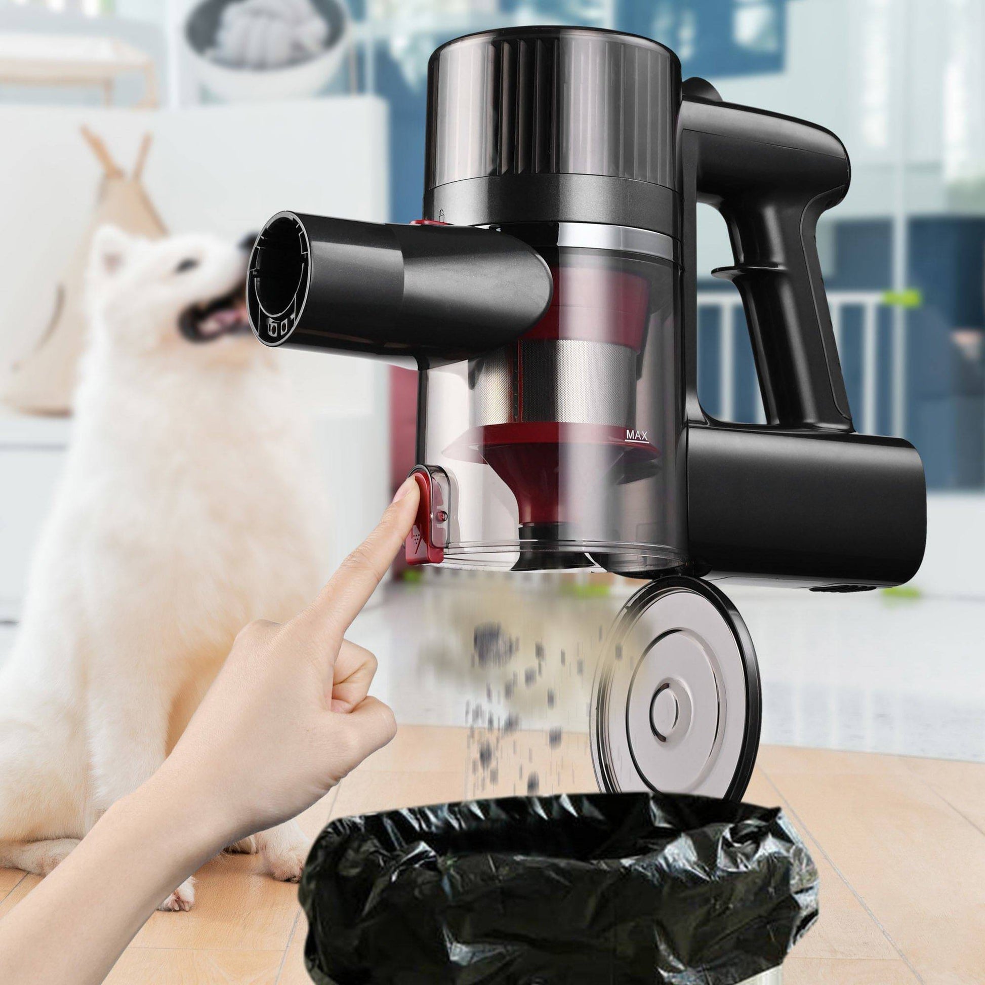 Whall Cordless Stick Vacuum Cleaner - Powerful 25kPa Suction, 4-in-1 Foldable Design, 200W Brushless Motor, 40 Minutes Runtime, Lightweight Handheld Vacuum for Home, Hard Floor, Carpet, and Pet Hair. - Growtochoice LLC