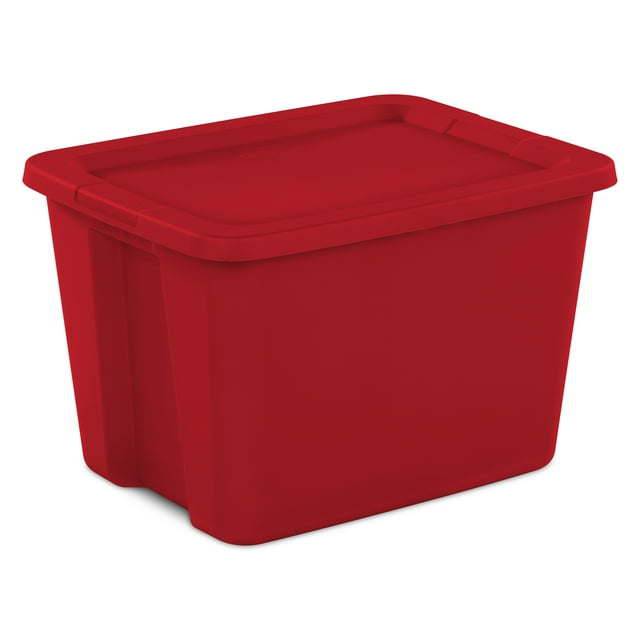18 Gallon Tote Box Plastic, Infra Red, Set of 8 - Growtochoice LLC