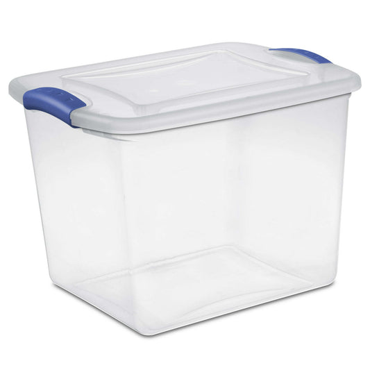 Set of 10 Stadium Blue 27-Quart Latch Box Plastic Containers - Growtochoice LLC