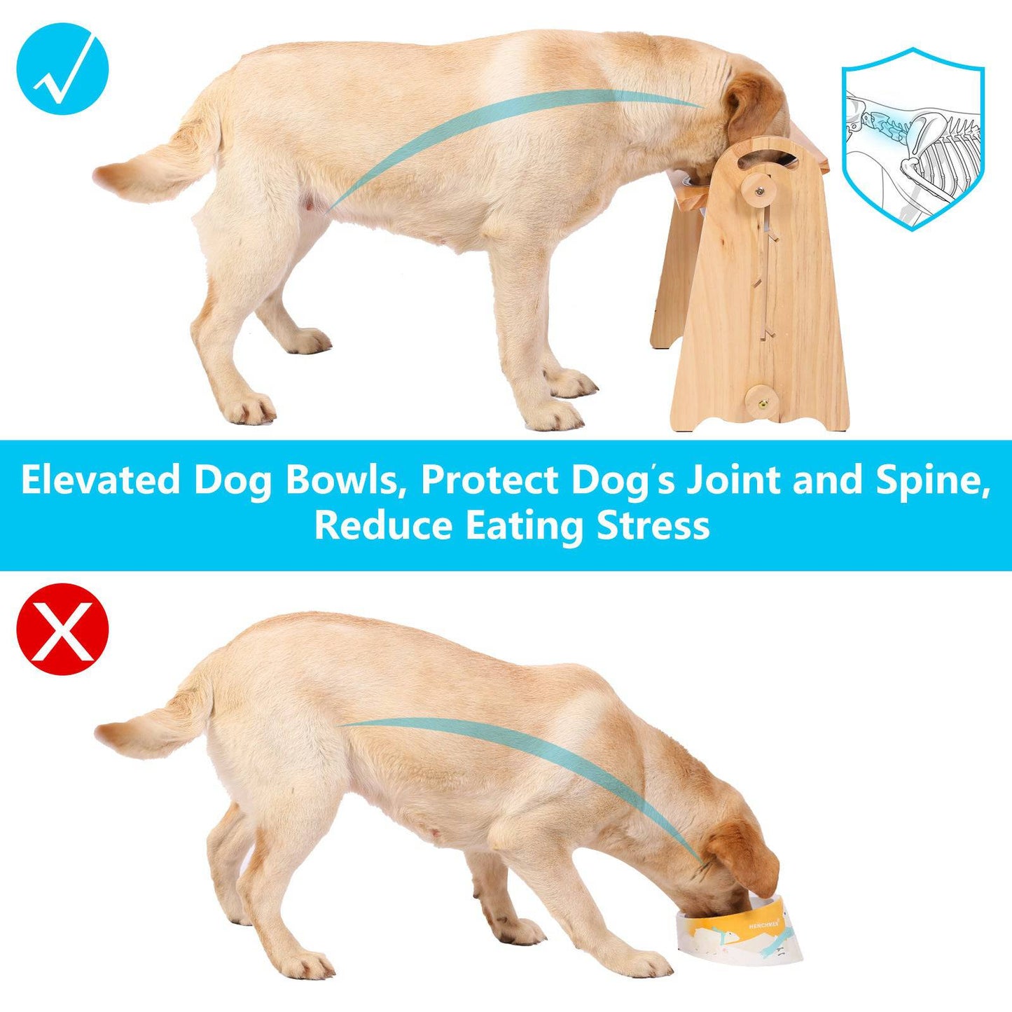 Adjustable Height Raised Dog Feeder - Stylish Elevated Bowls for Medium to Large Dogs, Perfect for Food and Water - Growtochoice LLC