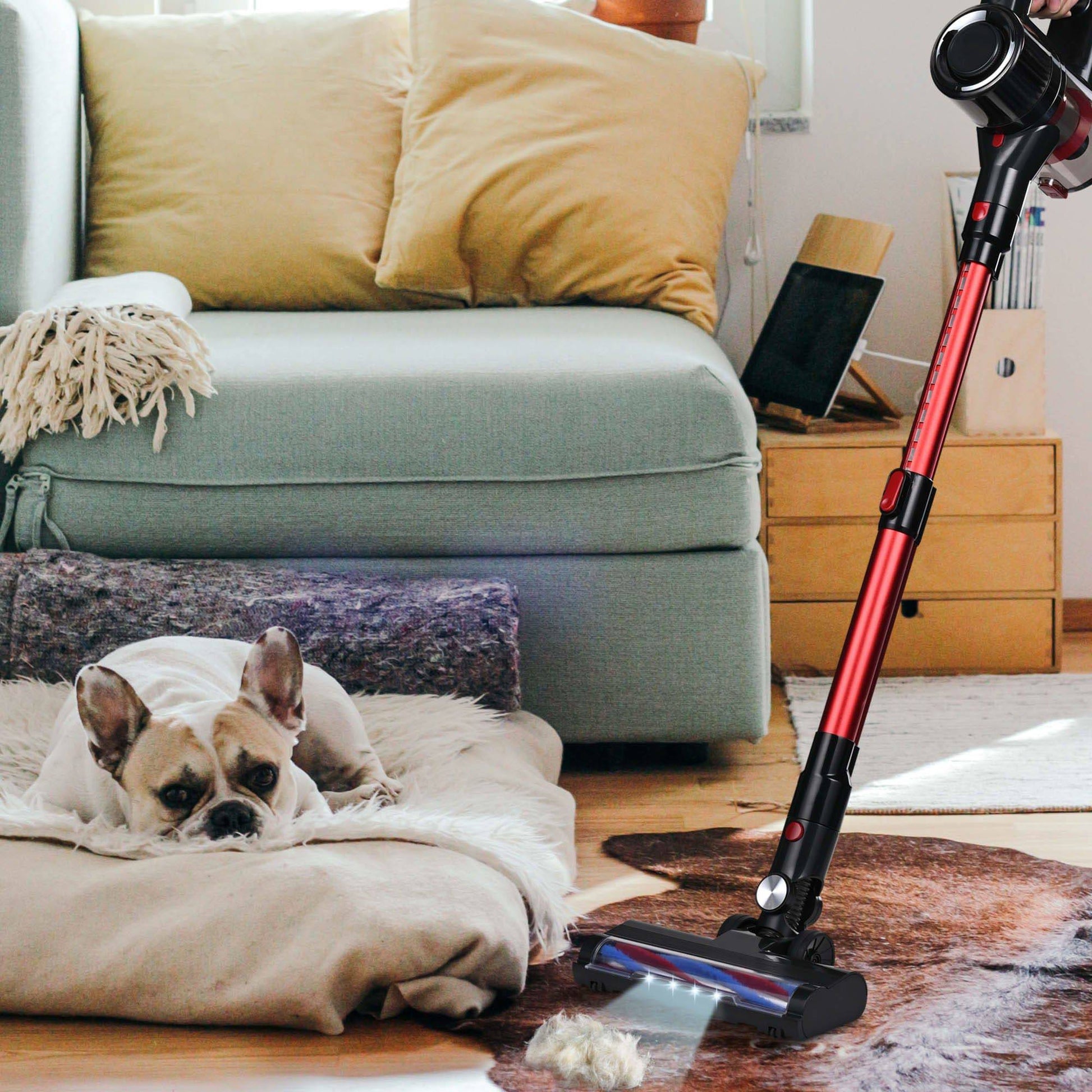Whall Cordless Stick Vacuum Cleaner - Powerful 25kPa Suction, 4-in-1 Foldable Design, 200W Brushless Motor, 40 Minutes Runtime, Lightweight Handheld Vacuum for Home, Hard Floor, Carpet, and Pet Hair. - Growtochoice LLC