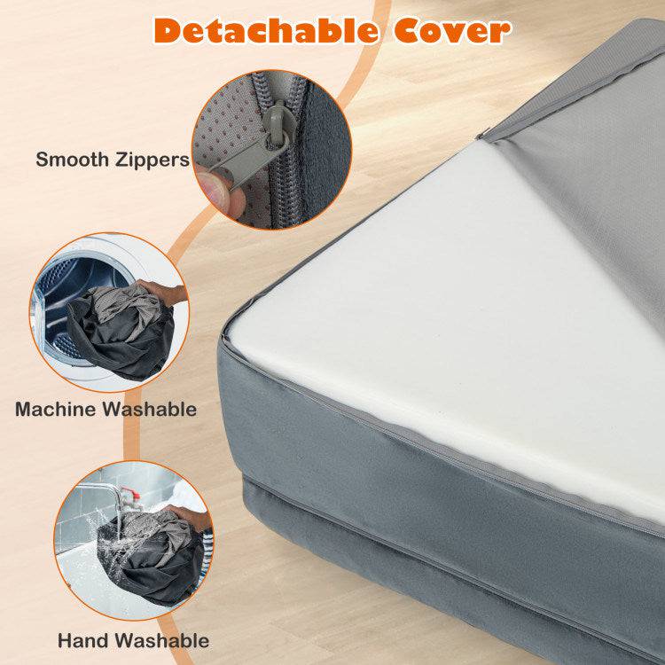 Enhance Pet Comfort with our Orthopedic Dog Bed - Memory Foam Pet Bed with Headrest, Perfect for Large Dogs. - Growtochoice LLC