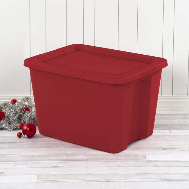 18 Gallon Tote Box Plastic, Infra Red, Set of 8 - Growtochoice LLC