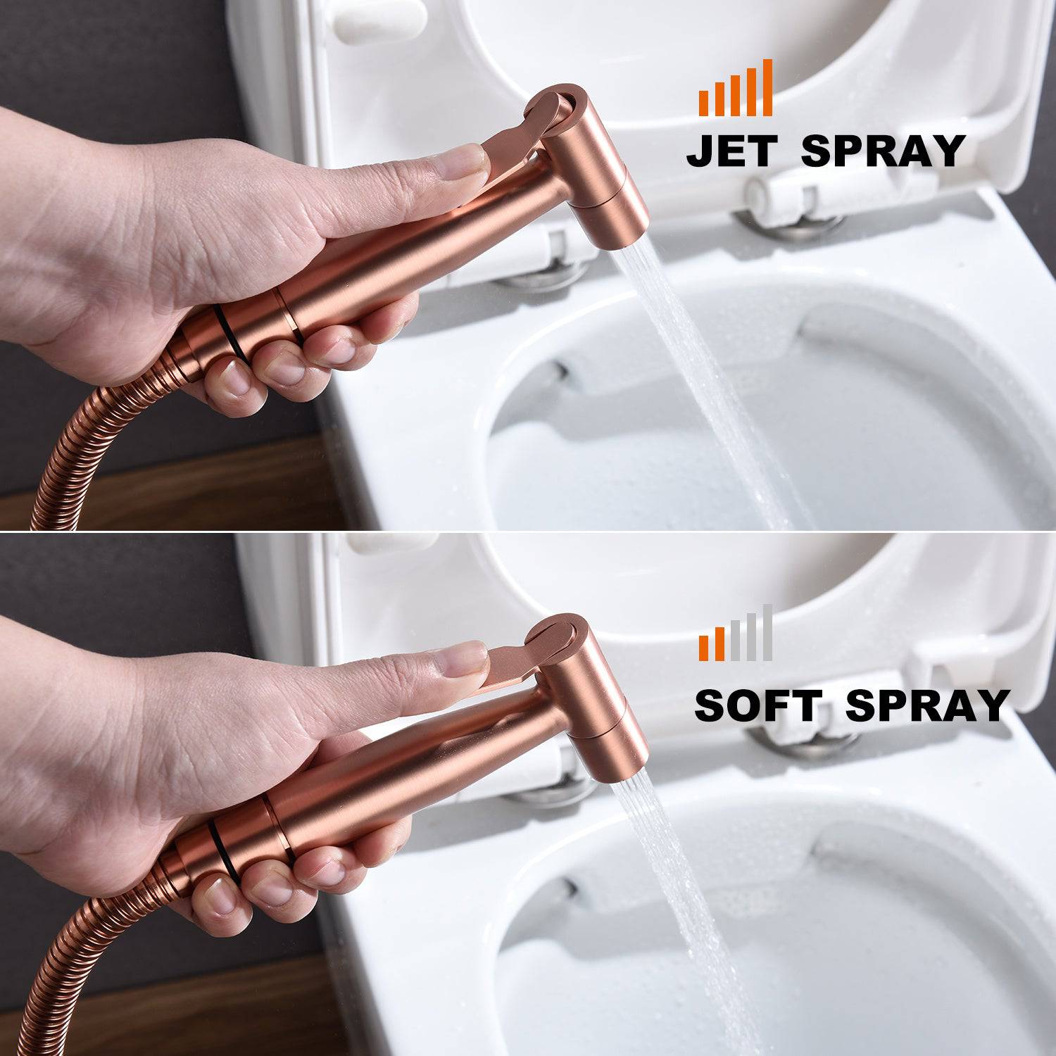 Stainless Steel Bidet Sprayer for Toilet - Handheld Cloth Diaper Sprayer - Bathroom Sprayer Kit with Hose - Easy Install - Great Water Pressure - Ideal for Bathing Pets, Feminine Hygiene - Growtochoice LLC