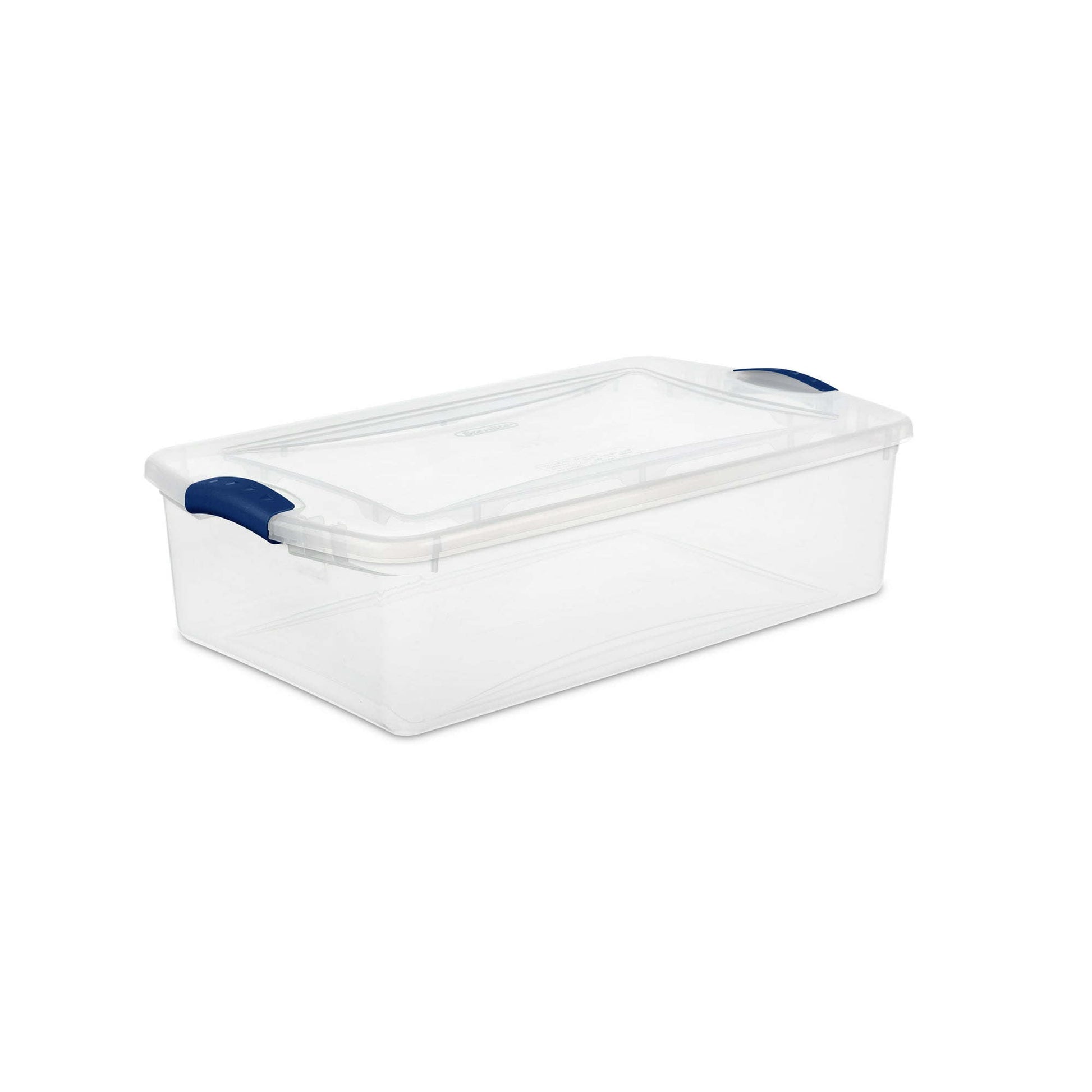 32 Qt. Latch Box Plastic, Stadium Blue, Set of 6 - Growtochoice LLC