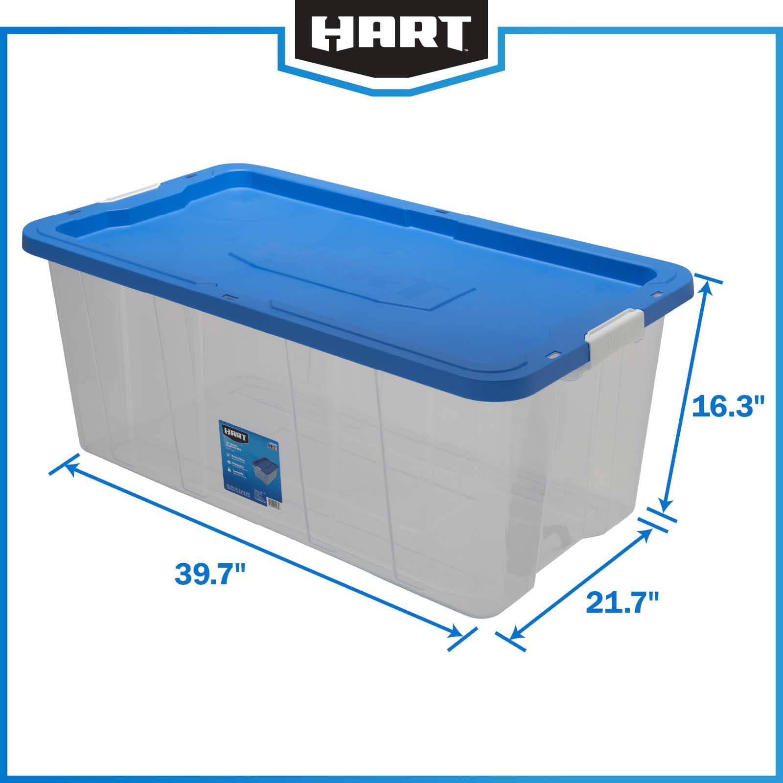 160 Quart Latching Plastic Storage Bin Container, Clear, Set of 3 - Growtochoice LLC