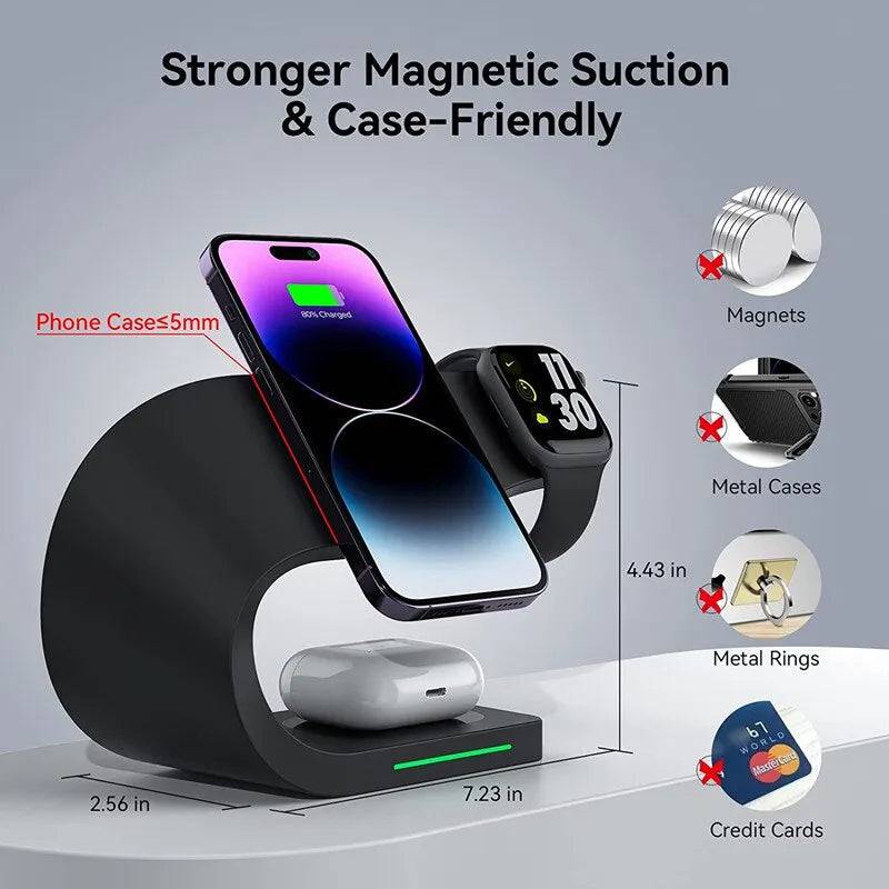 Magnetic Wireless Charger Stand 15W - Growtochoice LLC