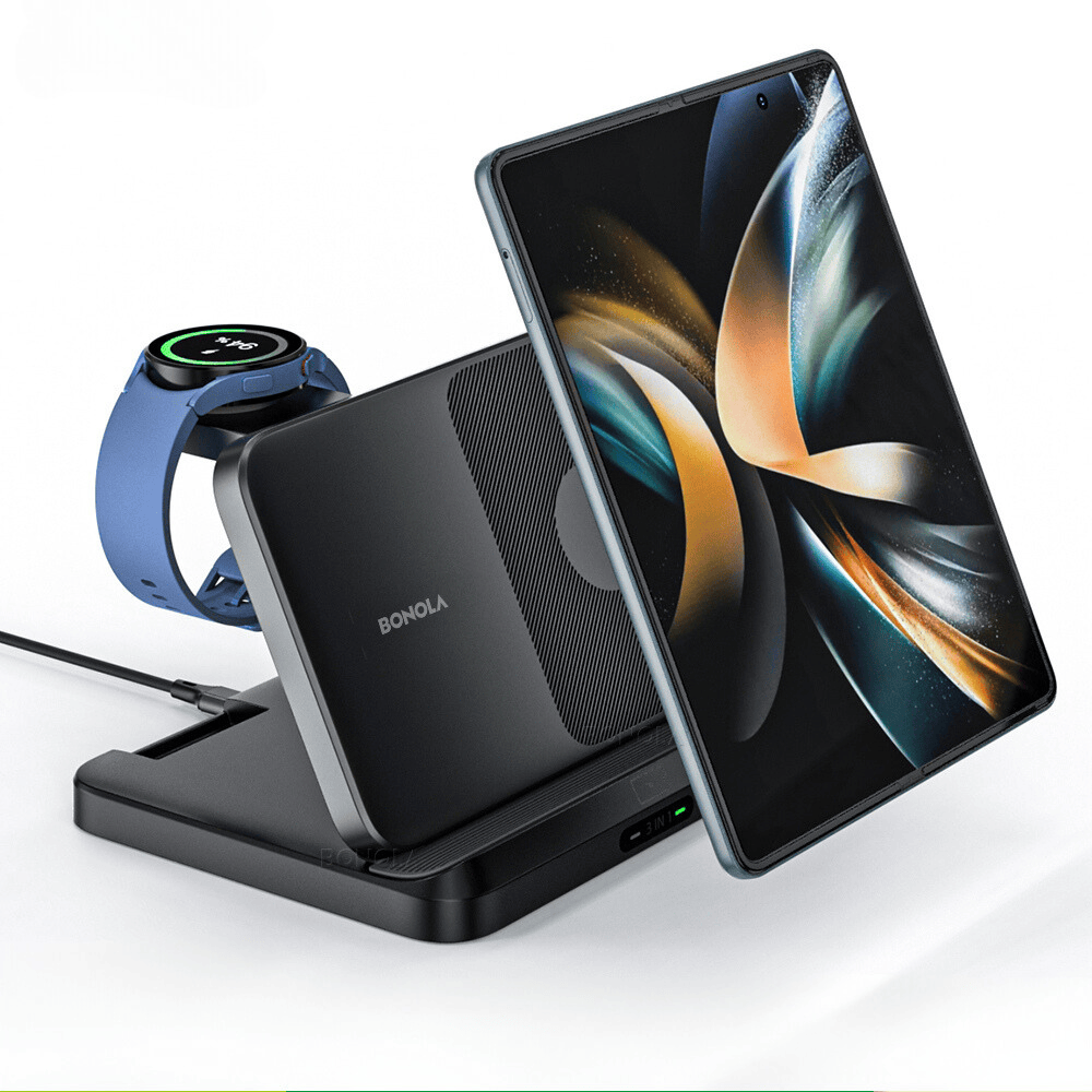 Foldable Wireless Charger 3 in 1 Station for Samsung Z Fold 3/Z Flip4 - Growtochoice LLC