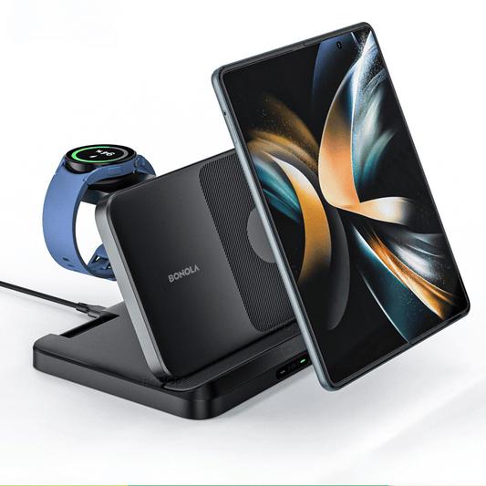 Foldable Wireless Charger 3 in 1 Station for Samsung Z Fold 3/Z Flip4 - Growtochoice LLC