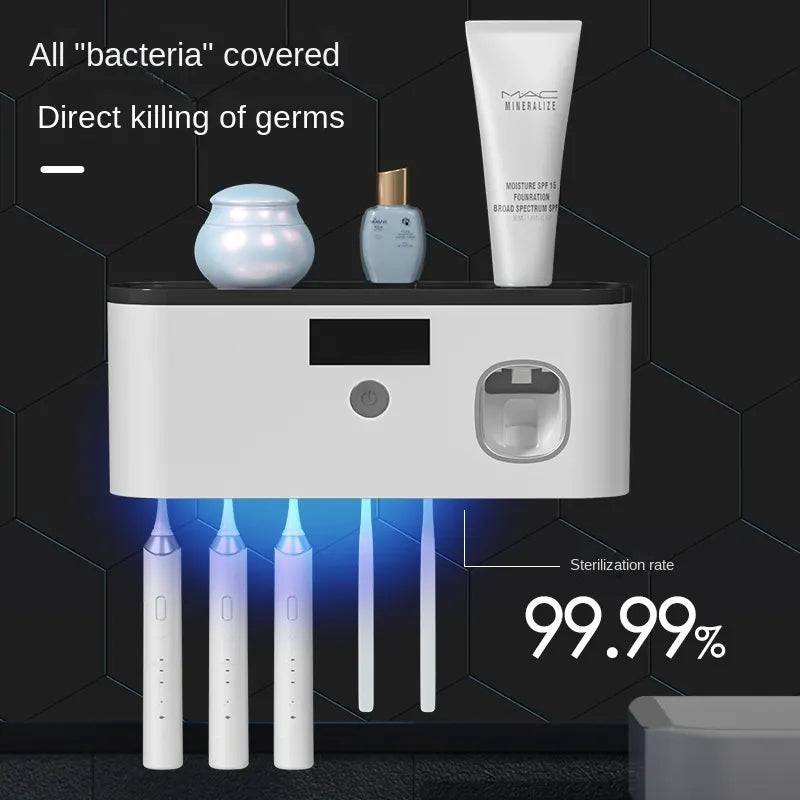 Wall-mounted Toothbrush Storage with UV - Growtochoice LLC
