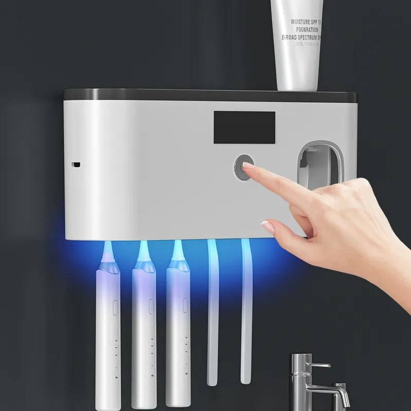 Wall-mounted Toothbrush Storage with UV - Growtochoice LLC