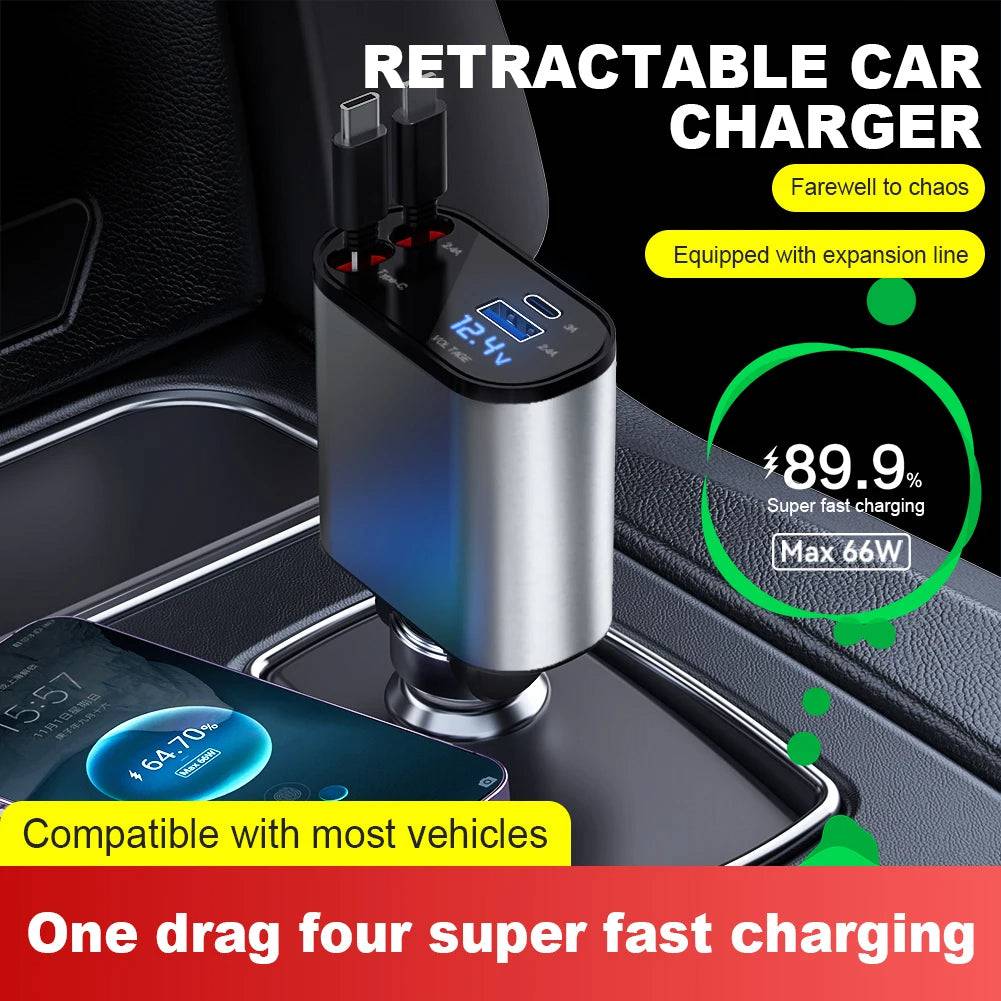 Retractable Car Charger - Growtochoice LLC