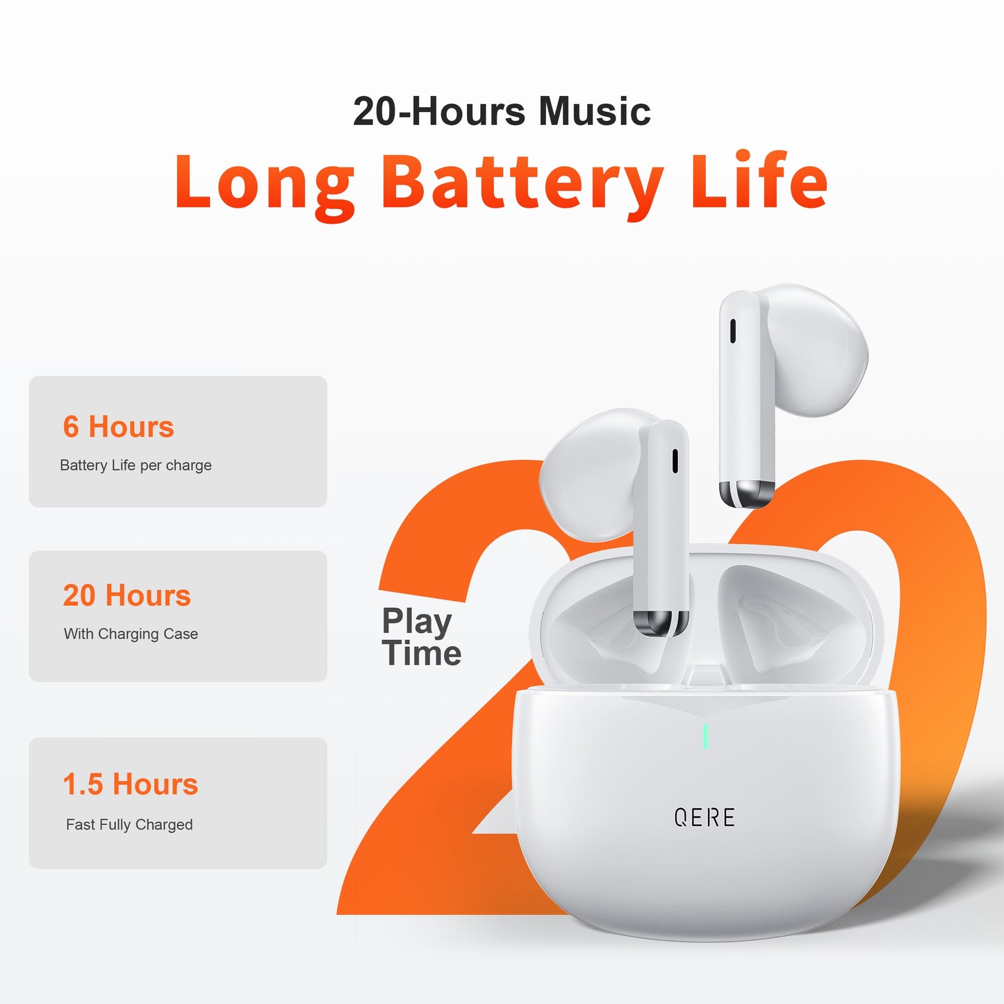 Wireless Earphones QERE E28 NEW TWS Bluetooth 5.3 HD Microphone HIFI Headphone 13mm Driver Low Latency gaming waterproof Earbud - Growtochoice LLC