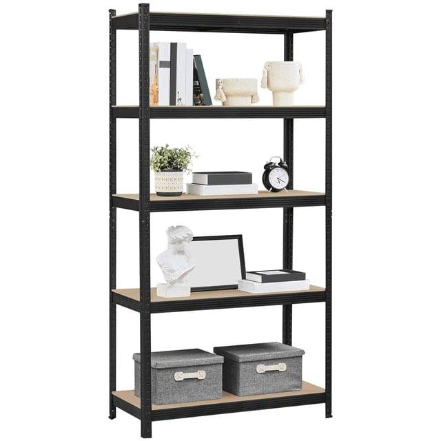 Smile Mart 5-Shelf Boltless & Adjustable Steel Storage Shelf Unit, Blue, Holds Up To 386 Lb Per Shelf L 35.5 X W 16 X H 71’’