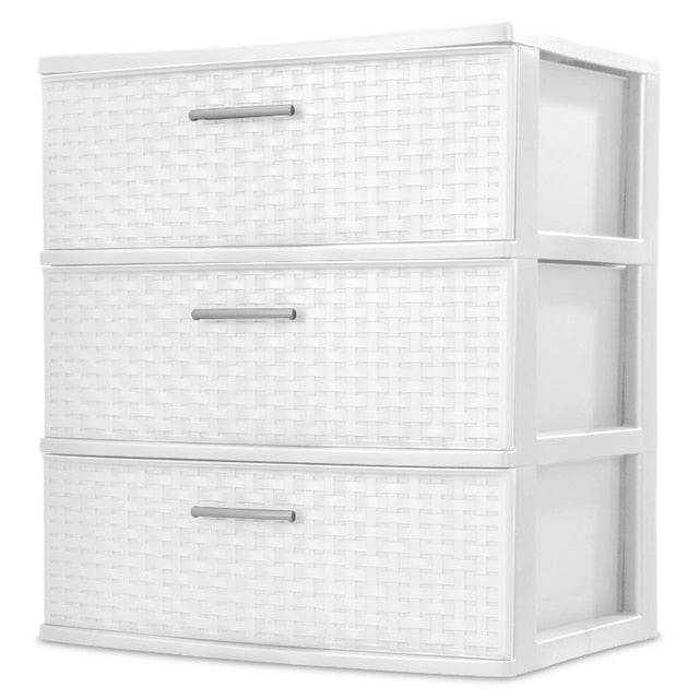 sterilite 3 drawer wide weave tower