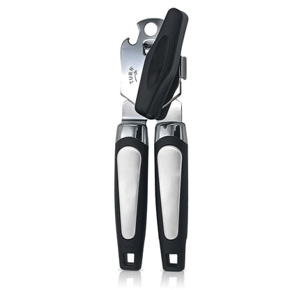 Can Opener Manual, Handheld Strong Heavy Duty Can Opener, Anti-slip Hand Grip, Stainless Steel Sharp Blade