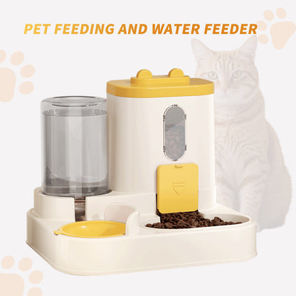 Cat food and water feeder