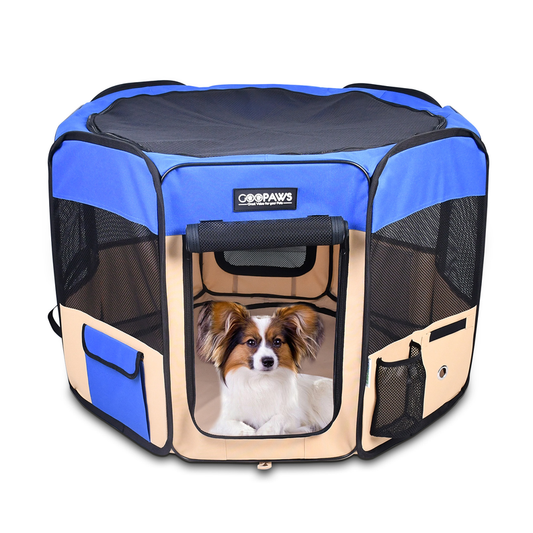 GROWTOCHOICE - Pet Dog Playpens: Portable Soft Exercise Pens for Dogs, Cats, Kittens, and Rabbits - Available in Multiple Sizes with Carry Bag - Perfect for Indoor/Outdoor Use