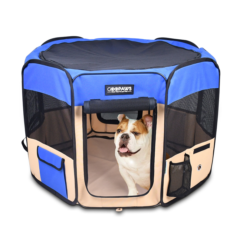 GROWTOCHOICE - Pet Dog Playpens: Portable Soft Exercise Pens for Dogs, Cats, Kittens, and Rabbits - Available in Multiple Sizes with Carry Bag - Perfect for Indoor/Outdoor Use