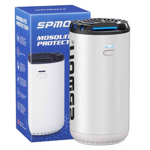 Portable Rechargeable Mosquito Repeller: Spmou's 25’ Protection Zone with 72-Hour Refill, No Spray or DEET