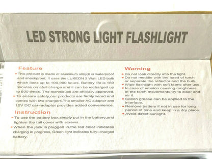 USB Flashlight Rechargeable