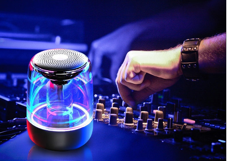 **Portable Bluetooth Speaker with Bass & LED Lights**