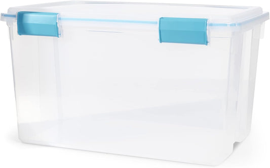 54 Qt Clear Gasket Storage Box with Latching Lid