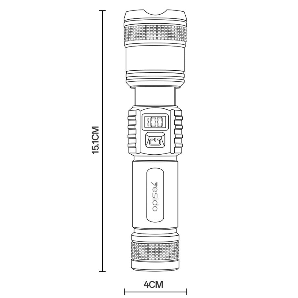 USB rechargeable flashlight