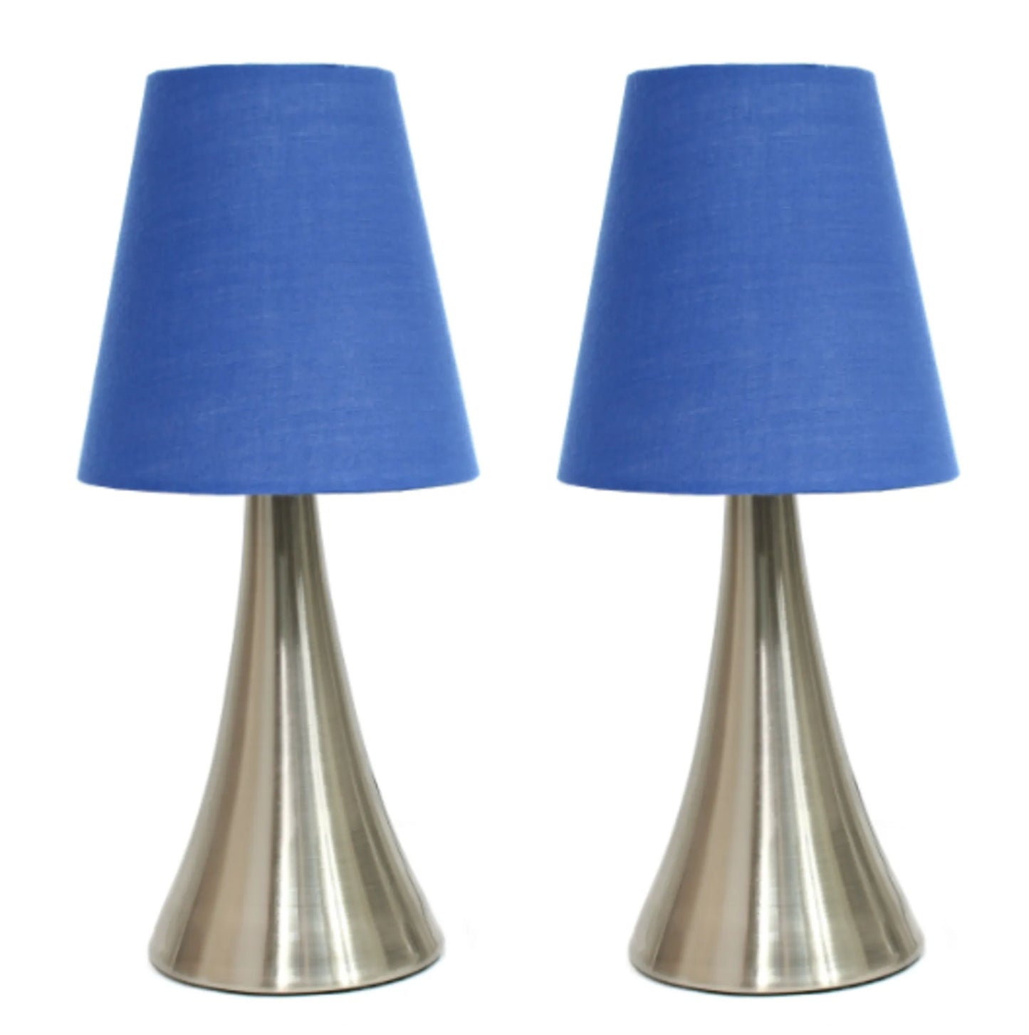 Elegant Designs Modern Leather Table Lamps with White Fabric Shades (Set of 2)