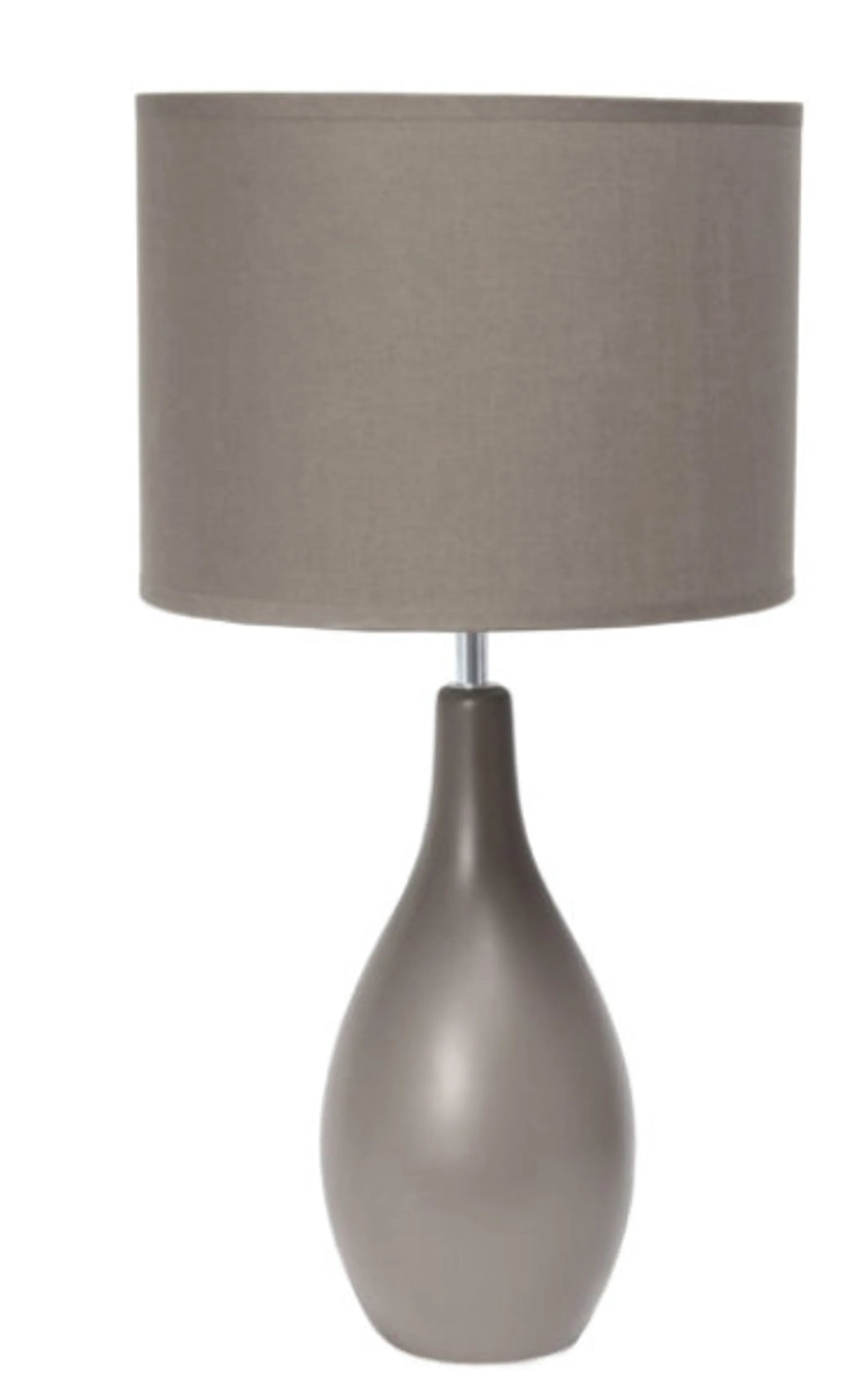 "Modern Ceramic Table Lamp with Oval Bowling Pin Base – Stylish Home Decor Lighting"