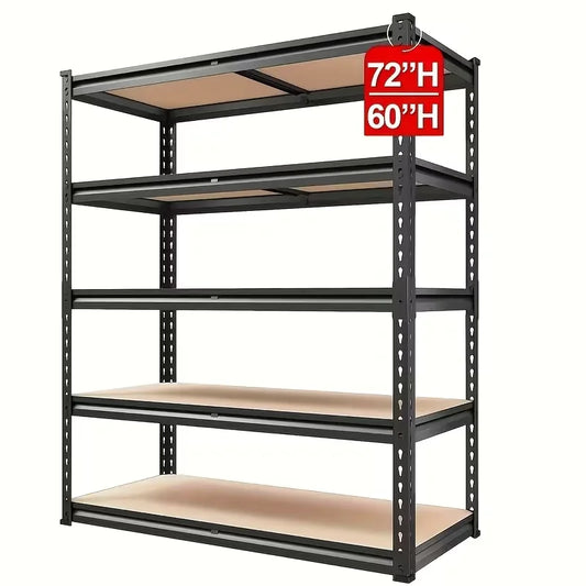 Heavy-Duty Metal Storage Rack 2000 lb Per Shelf