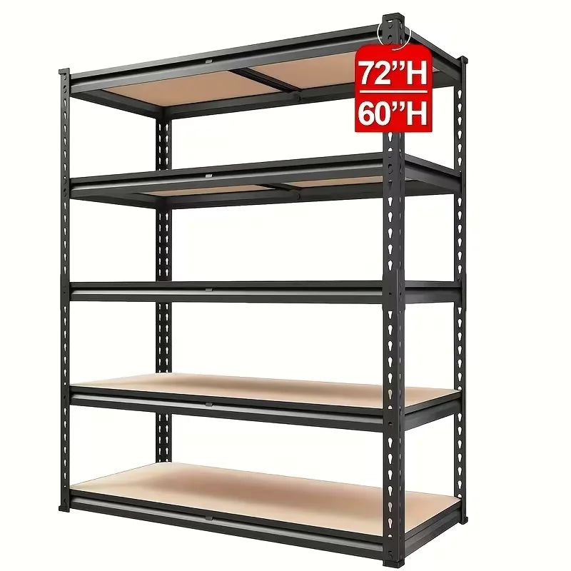 Heavy-Duty Metal Storage Rack 2000 lb Per Shelf