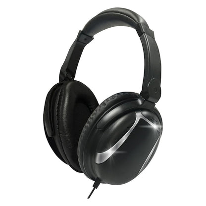 Bass 13 Over Ear Headphones with Built-In Microphone, Black