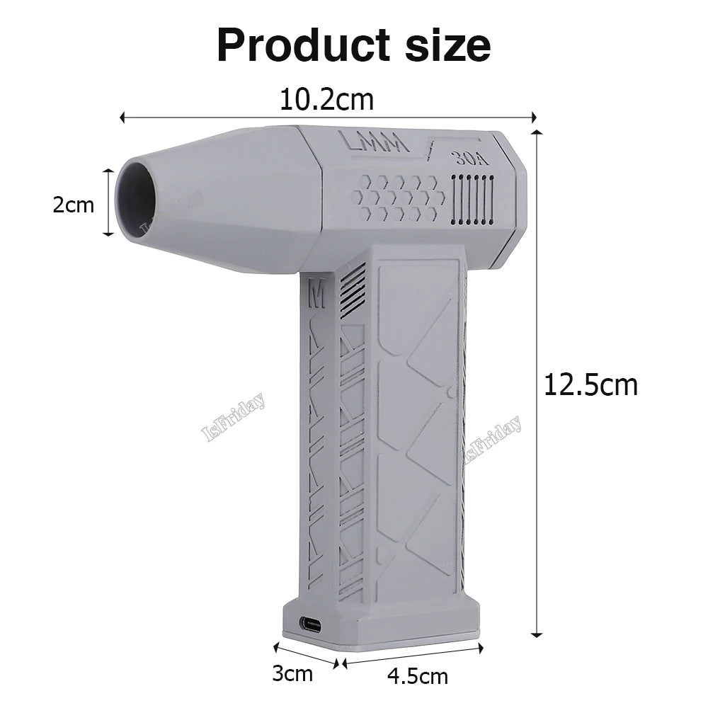 Powerful Mini Turbo Jet Fan: 110,000 RPM, 45m/s Wind Speed, Brushless Motor, Handheld Duct Fan for High-Performance Cyclone Turbo Electric Blowing