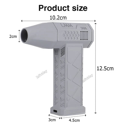 Powerful Mini Turbo Jet Fan: 110,000 RPM, 45m/s Wind Speed, Brushless Motor, Handheld Duct Fan for High-Performance Cyclone Turbo Electric Blowing