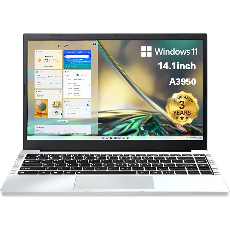 Atom-A3950 Color 14.1" FHD Intel Laptop – 12GB RAM, SSD Up To 2TB